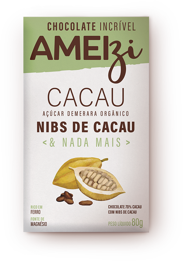 Ameizi Chocolate Incrível - Nibs de Cacau